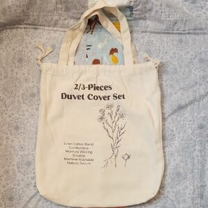Natural Linen Cotton Blend Duvet Cover Set
